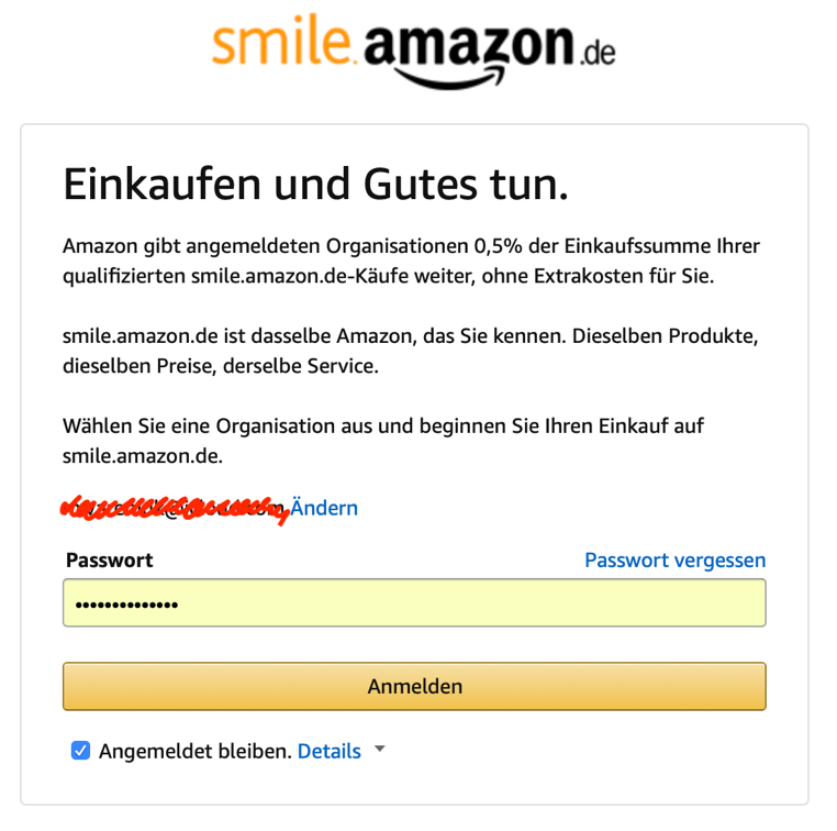 Unterstützung des Vereins Ukrainer in Karlsruhe mit Amazon Smile