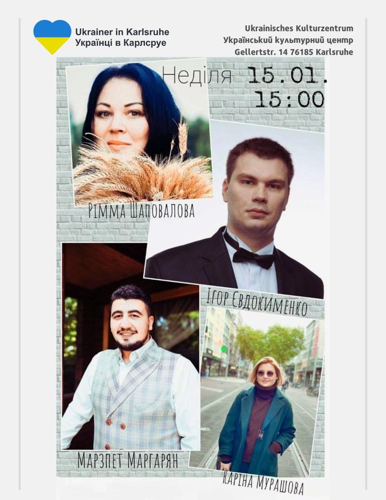 Ein Künstlertreffen mit unglaublich professionellen ukrainischen Sängern und einer Präsentation des "Kreativwerkstatt"