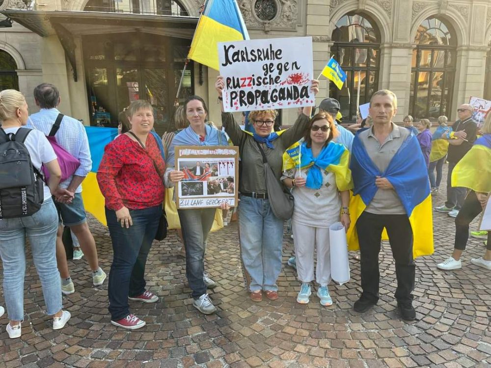 Demonstration gegen die russische Propaganda