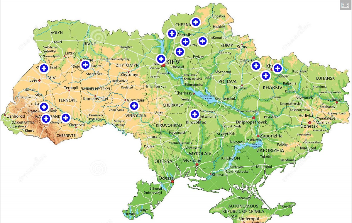 WIE WIR IHRE SPENDEN EINSETZEN – ein konkreter Überblick über unsere Hilfe. Krankenhäuser. Verein Ukrainer in Karlsruhe