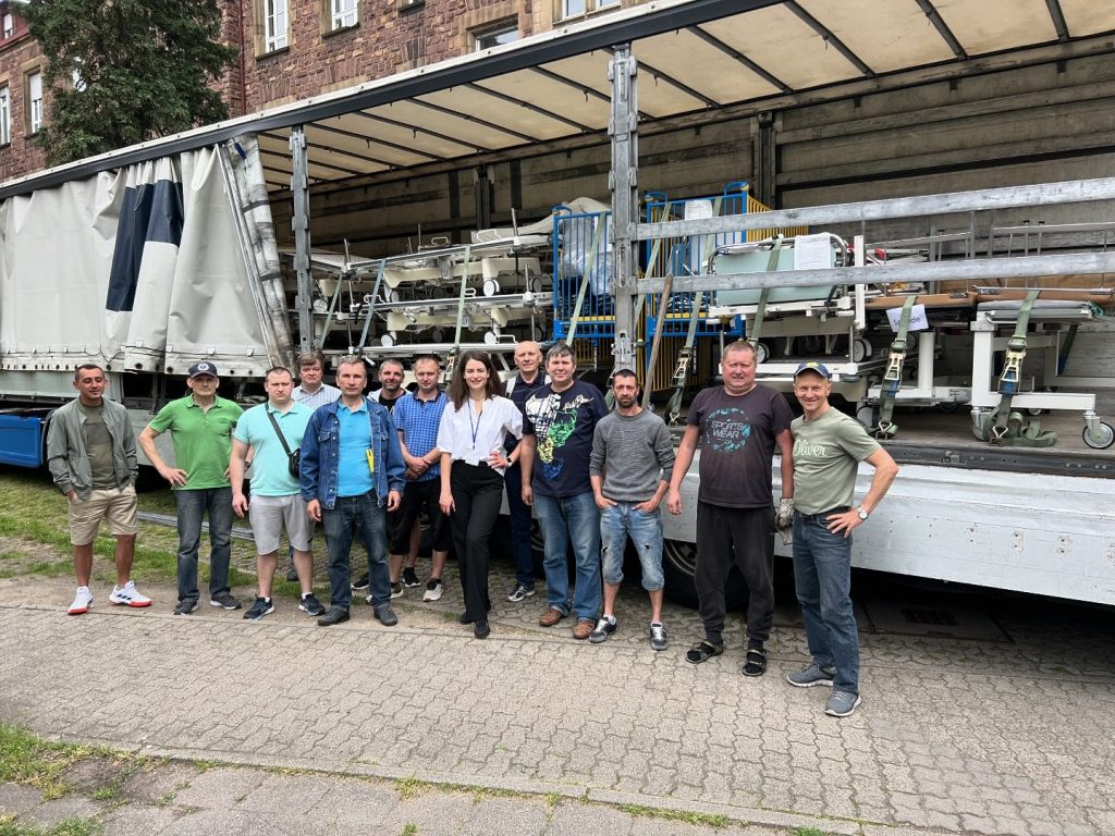 Hilfsgüterlager. Sammelstelle für humanitäre Hilfe. Verein Ukrainer in Karlsruhe