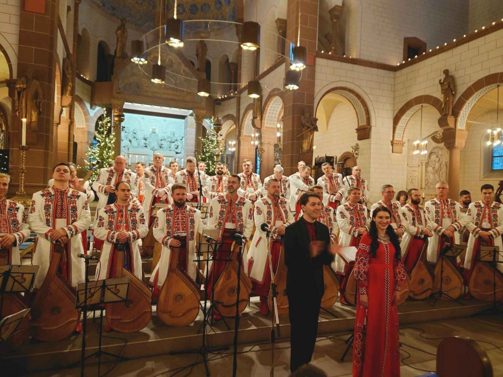 Ukrainischer nationaler Männerchor mit Banduraensemble in St. Bonifatius, Karlsruhe 25.12.24