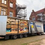 137. LKW mit humanitärer Hilfe - Krankenhausbetten für die Region Chernihiv