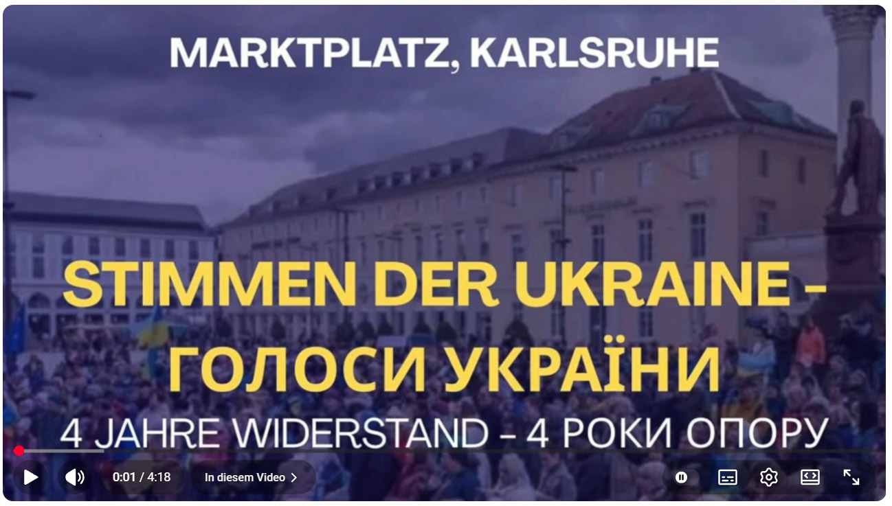Demo, Karlsruhe 24 Februar 2026, 
Verein Ukrainer in Karlsruhe