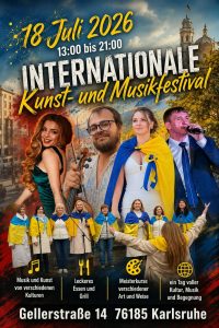 nternationales Sommerfestival für Musik und Kunst. Zamir Sakijew. 📍 Ukrainisches Kulturzentrum (Gellertstraße 14, 76185 Karlsruhe) verein Ukrainer in Karlsruhe
