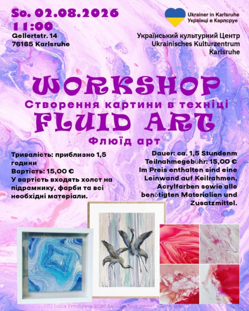 Workshop Fluid Art, Verein Ukrainer in Karlsruhe